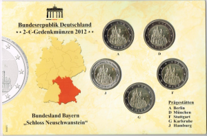GERMANY 2012 -  EURO COIN SET